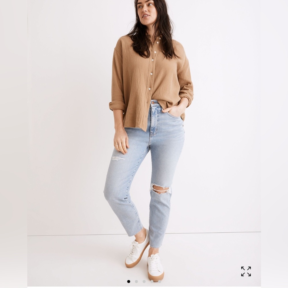 Madewell The Momjean in Ellendale Wash: Raw Hem Edition Size 28